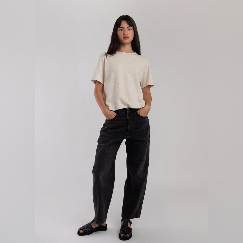 Micaela & Greg Black Wide Leg Women's Jeans